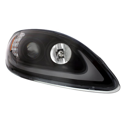 International Prostar Halogen Headlight with 15 LED Turn and LED Position Light Bar
