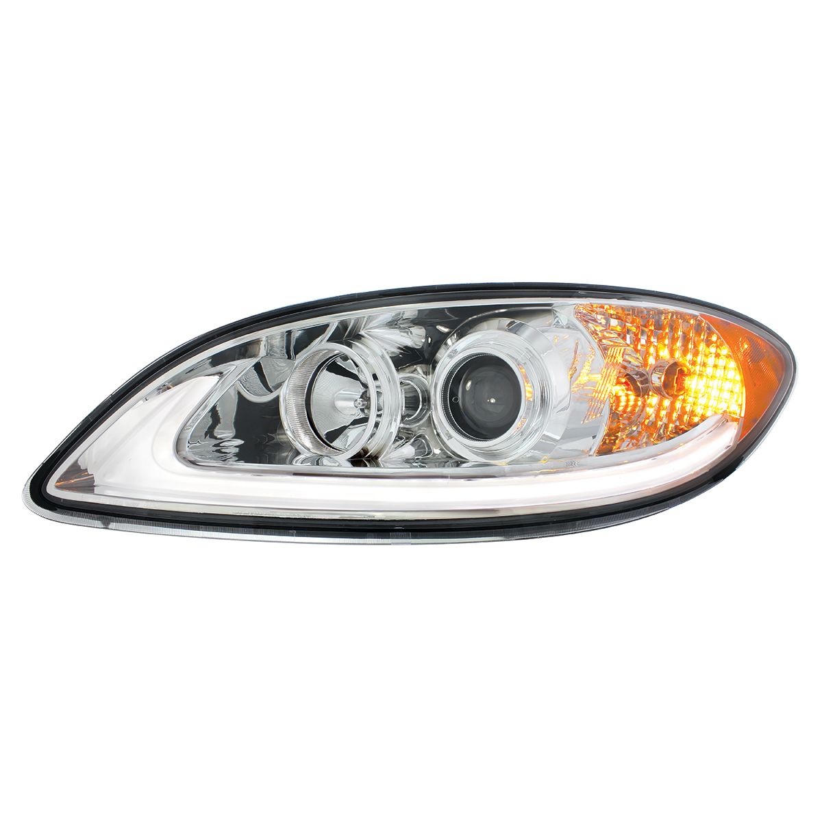 International Prostar Halogen Projection Headlight with Turn and LED Position Light Bar