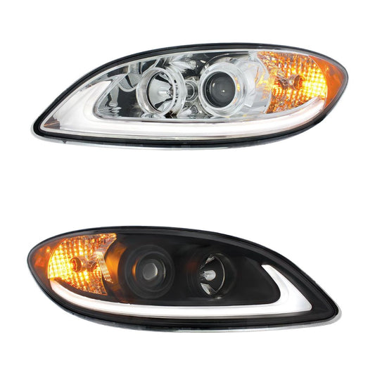 International Prostar Halogen Projection Headlight with Turn and LED Position Light Bar