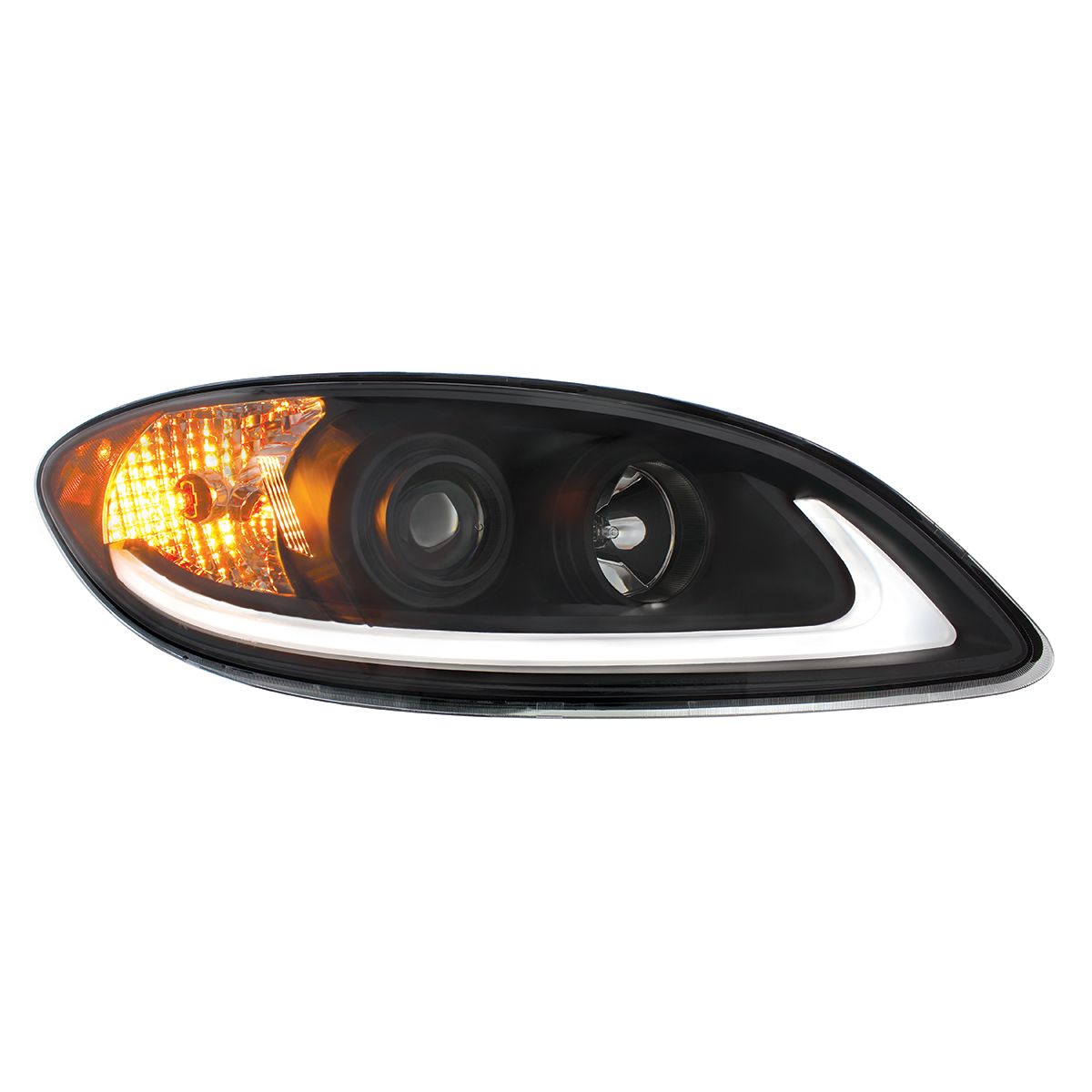 International Prostar Halogen Projection Headlight with Turn and LED Position Light Bar