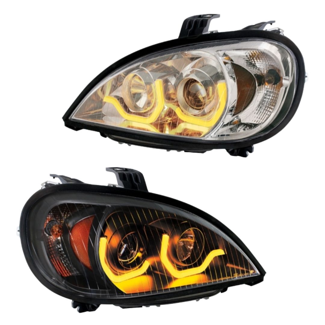 Freightliner Columbia 2001-2020 Projection Headlight with Turn Signal and Dual Function LED Position Light Bars
