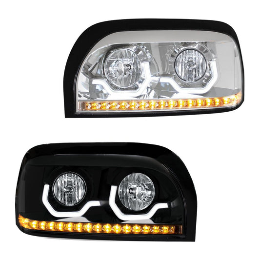 Freightliner Century 1996-2010 Headlight with LED Turn LED Position Light Bar
