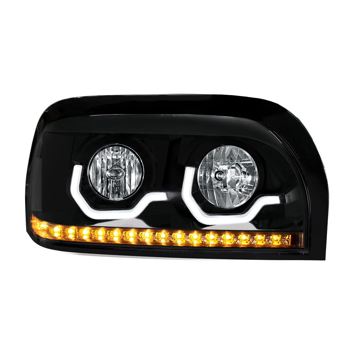 Freightliner Century 1996-2010 Headlight with LED Turn LED Position Light Bar