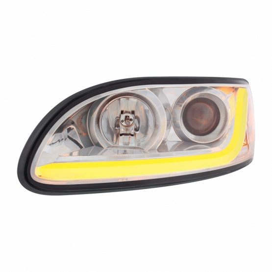 Peterbilt 330, 335, 337, 340, 348, 382, 384, 386, 387 Halogen Projection Headlight with Halogen Turn and Dual Function LED Light Bar