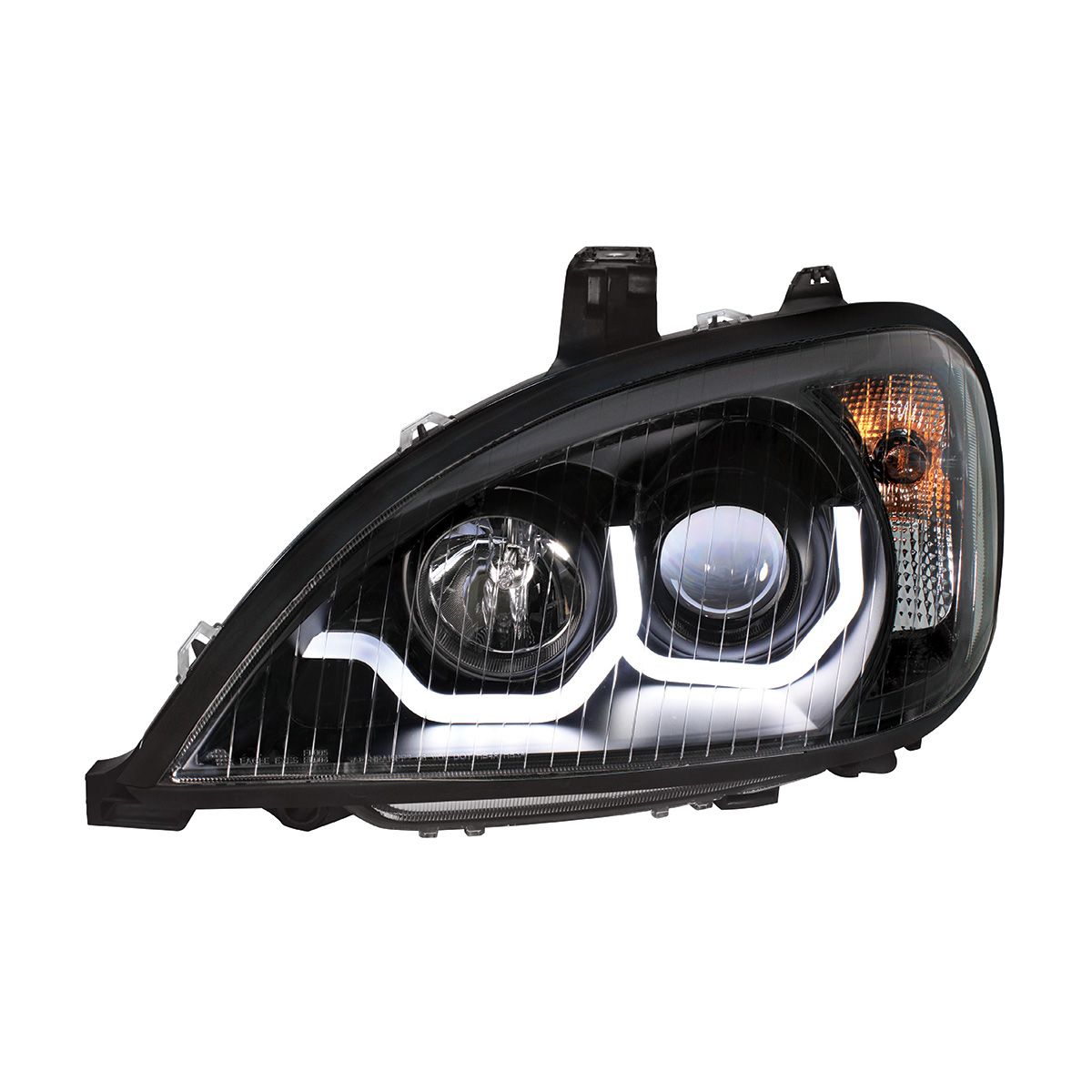 Freightliner Columbia 2001-2020 Projection Headlight with Turn Signal and Single Function LED Position Light Bars