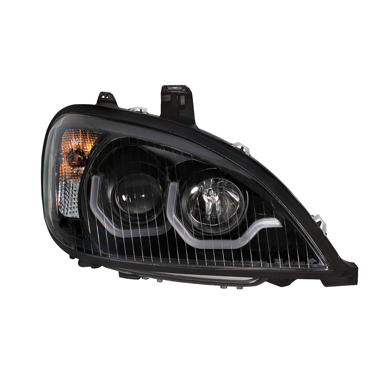 Freightliner Columbia 2001-2020 Projection Headlight with Turn Signal and Single Function LED Position Light Bars
