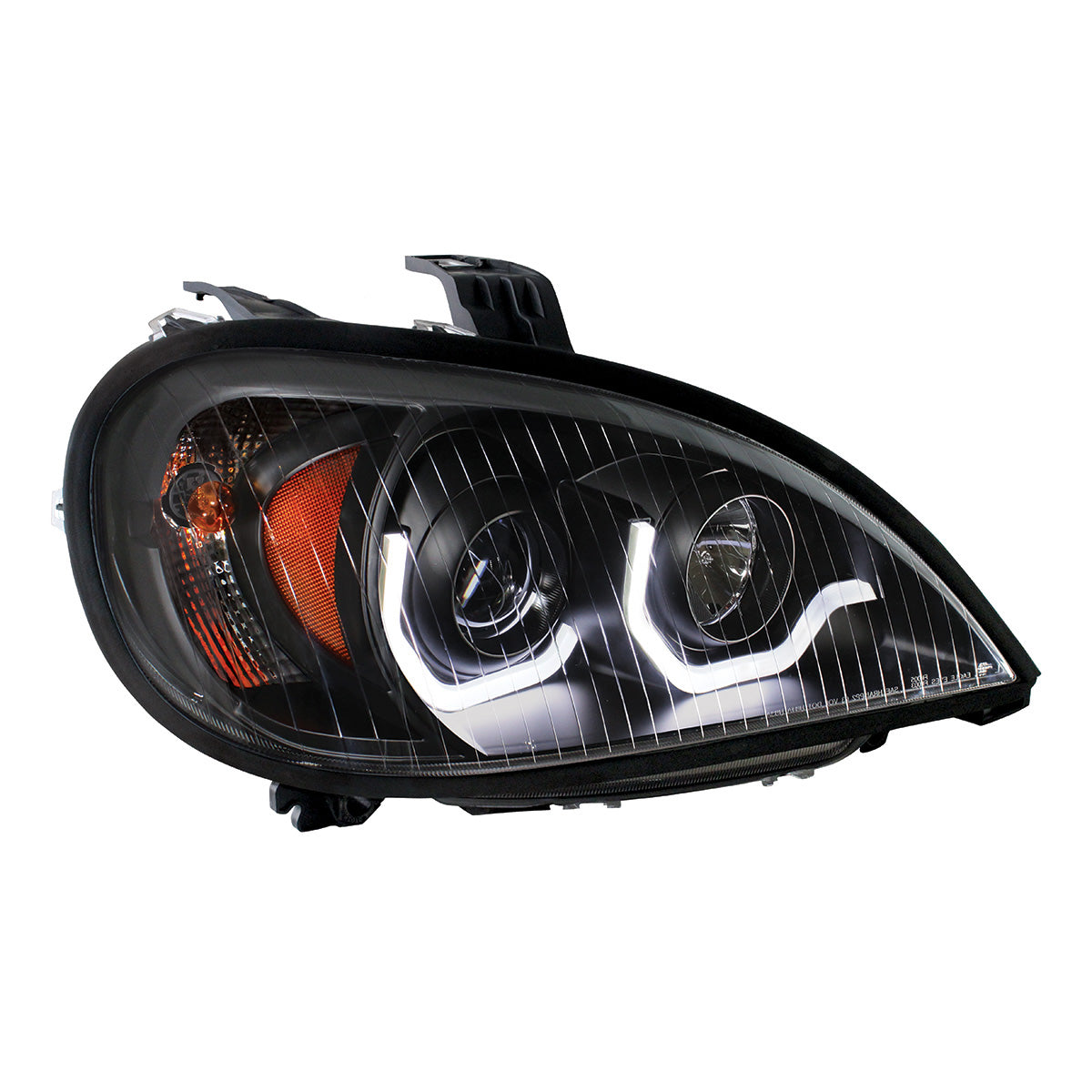 Freightliner Columbia 2001-2020 Projection Headlight with Turn Signal and Single Function LED Position Light Bars