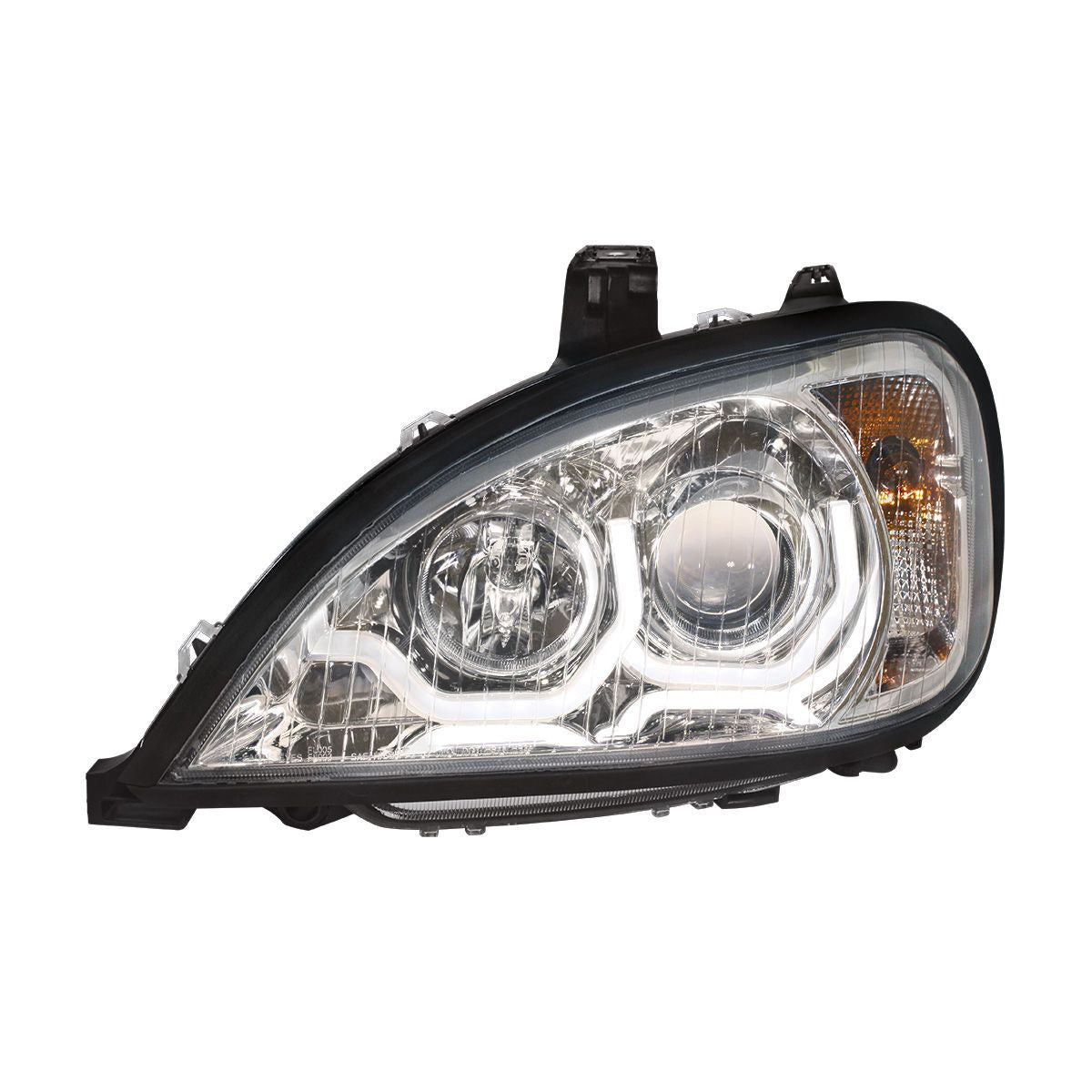 Freightliner Columbia 2001-2020 Projection Headlight with Turn Signal and Single Function LED Position Light Bars
