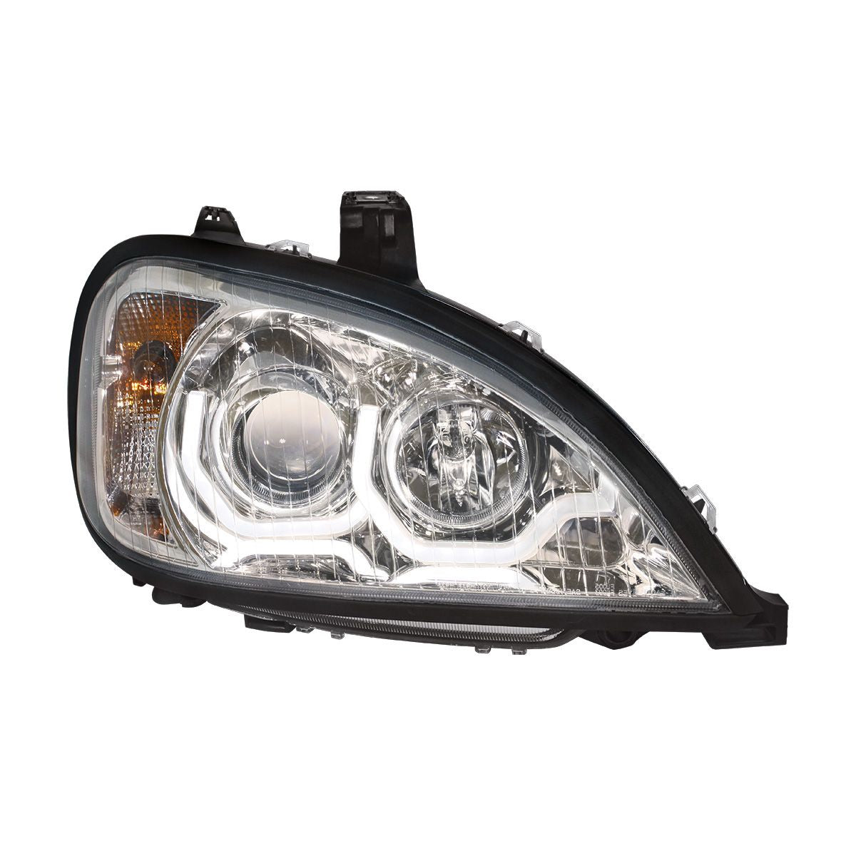 Freightliner Columbia 2001-2020 Projection Headlight with Turn Signal and Single Function LED Position Light Bars