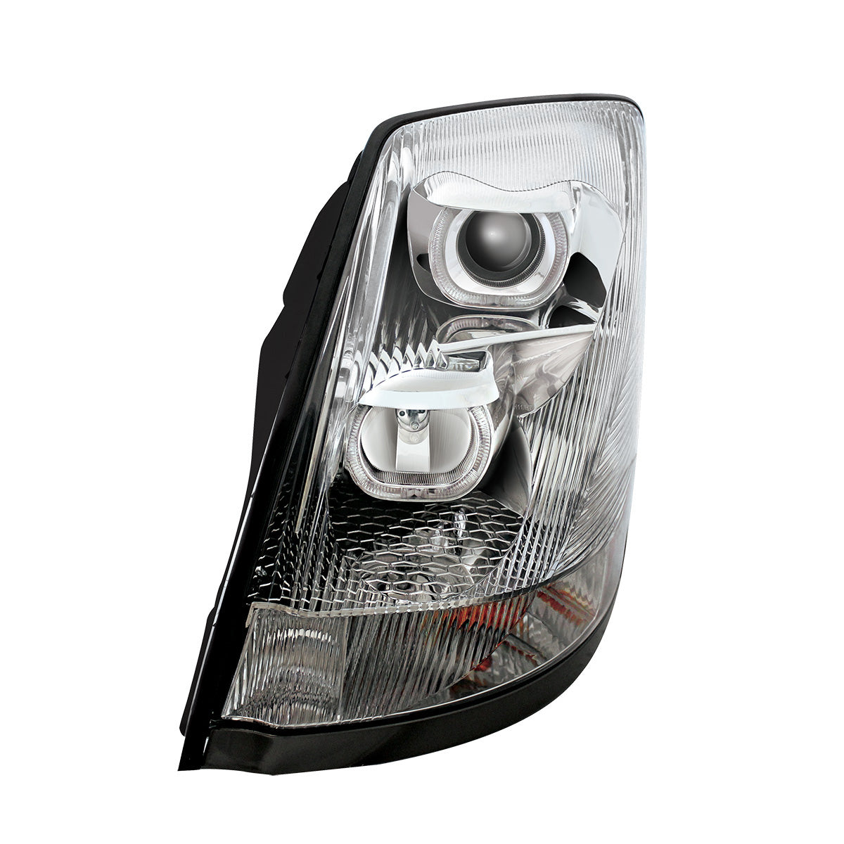 Volvo VN/VNL 2003-2017 Projection Headlight with LED White Halo Daytime Running Light