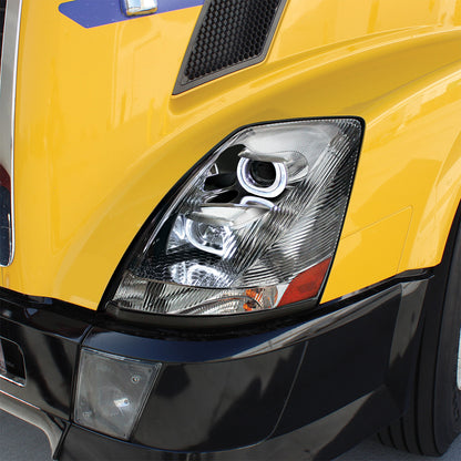Volvo VN/VNL 2003-2017 Projection Headlight with LED White Halo Daytime Running Light
