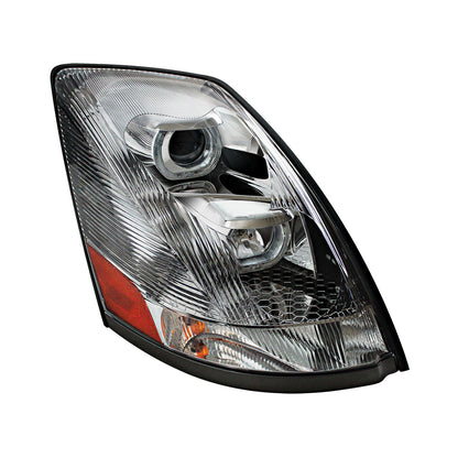 Volvo VN/VNL 2003-2017 Projection Headlight with LED White Halo Daytime Running Light