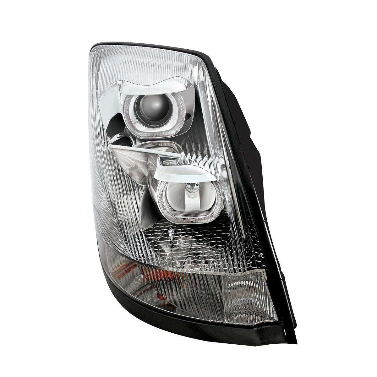 Volvo VN/VNL 2003-2017 Projection Headlight with LED White Halo Daytime Running Light