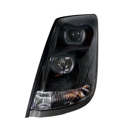 Volvo VN/VNL 2003-2017 Projection Headlight with LED White Halo Daytime Running Light