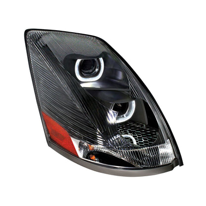 Volvo VN/VNL 2003-2017 Projection Headlight with LED White Halo Daytime Running Light