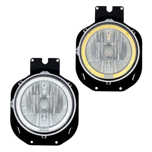 Freightliner Century 1996-2005 Crystal Headlight with LED Halo Ring