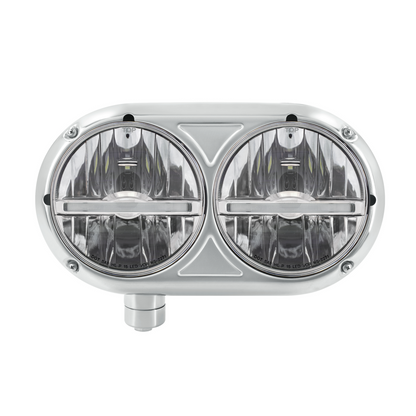 Peterbilt 359 Style LED Headlight with LED Position Light and Stainless Steel Housing