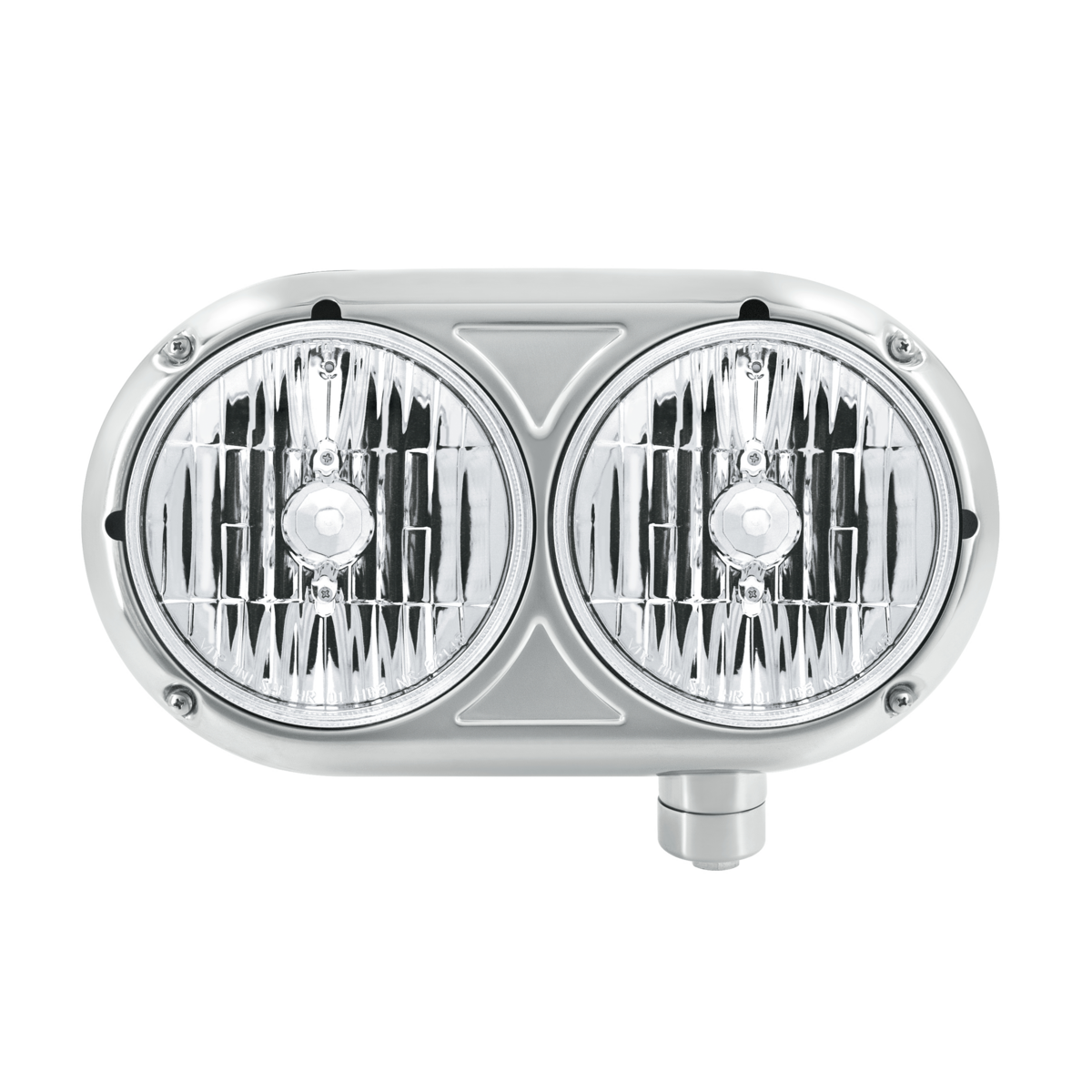 Peterbilt 359 Style Crystal Halogen Headlight with Stainless Steel Housing