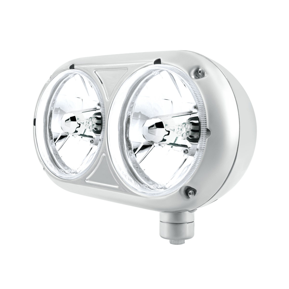 Peterbilt 359 Style Crystal Halogen Headlight with Stainless Steel Housing