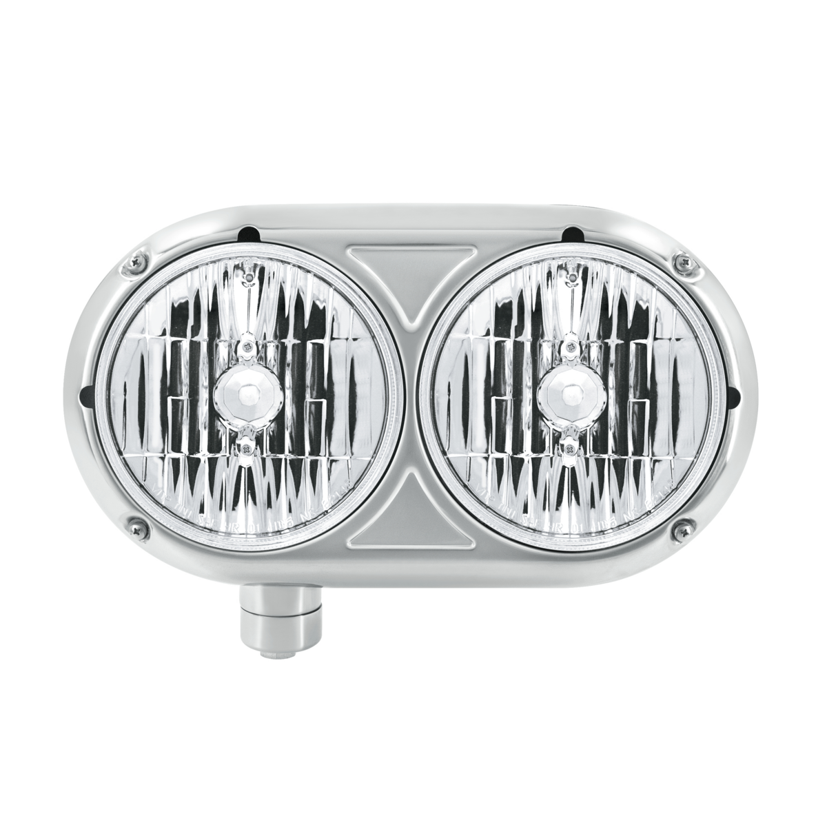 Peterbilt 359 Style Crystal Halogen Headlight with Stainless Steel Housing