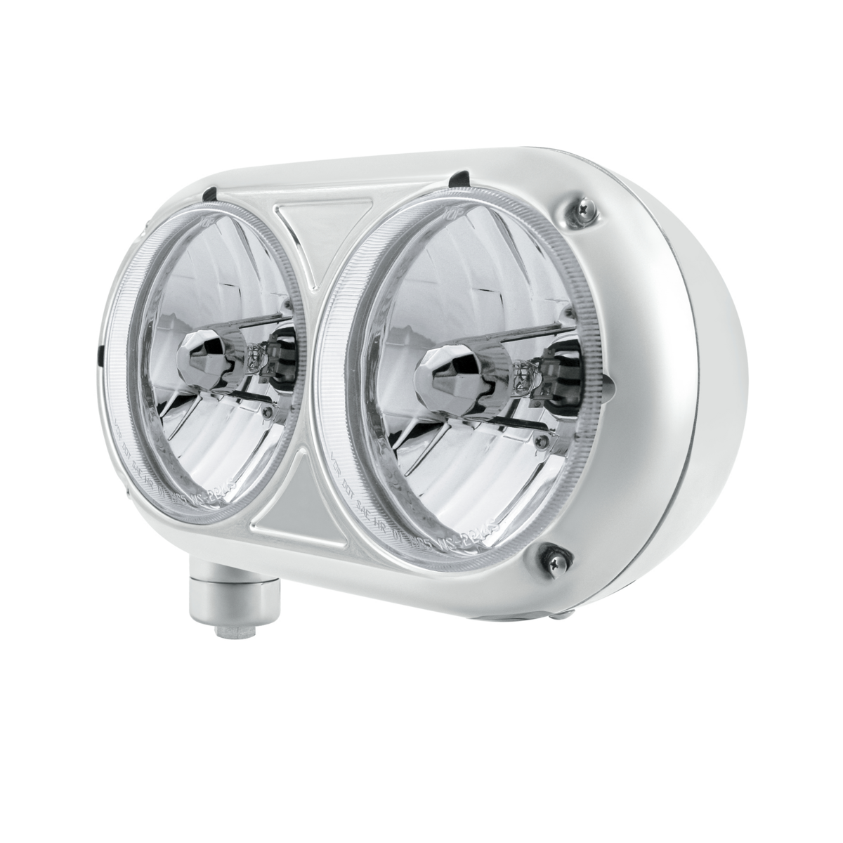 Peterbilt 359 Style Crystal Halogen Headlight with Stainless Steel Housing