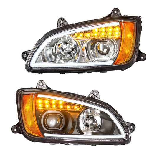 Kenworth T440, T470, T660 Projection Headlight with LED Turn and LED Position Light