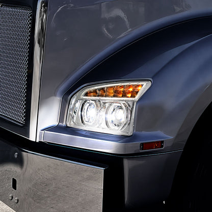 Kenworth T880 11 LED Headlight with 10 LED Turn and 202 LED Halo Daytime Running Light