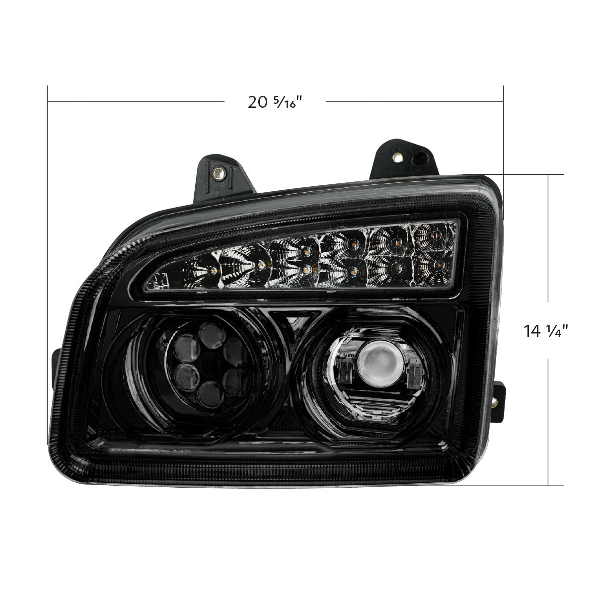 Kenworth T880 11 LED Headlight with 10 LED Turn and 202 LED Halo Daytime Running Light