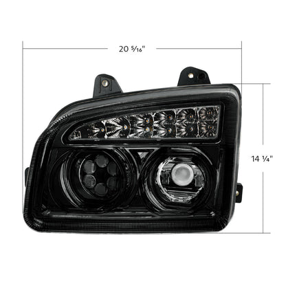 Kenworth T880 11 LED Headlight with 10 LED Turn and 202 LED Halo Daytime Running Light