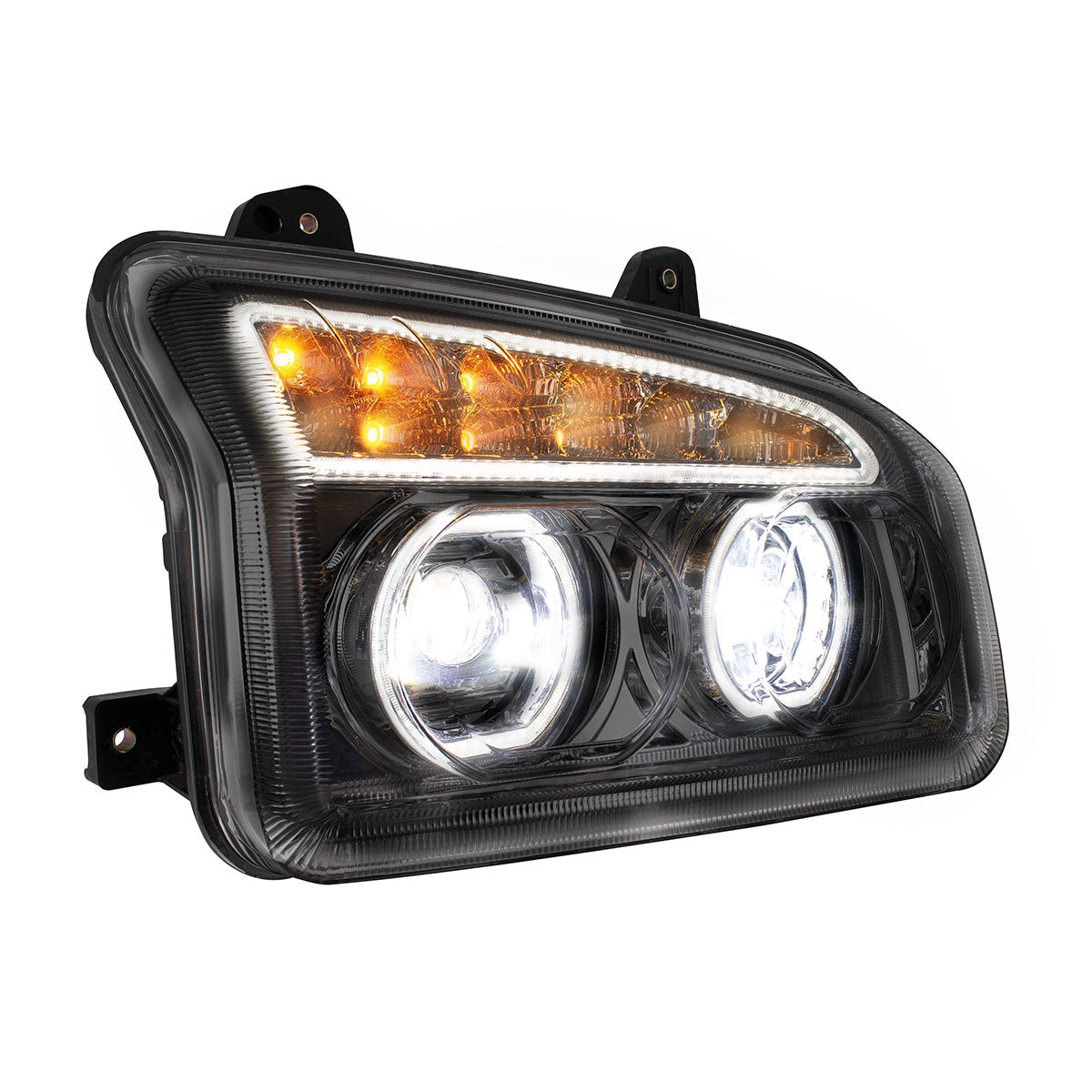 Kenworth T880 11 LED Headlight with 10 LED Turn and 202 LED Halo Daytime Running Light