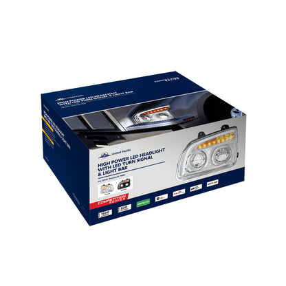 Kenworth T880 LED Headlight with 8 LED Turn and 32 LED Light Bar