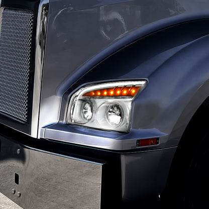 Kenworth T880 LED Headlight with 8 LED Turn and 32 LED Light Bar