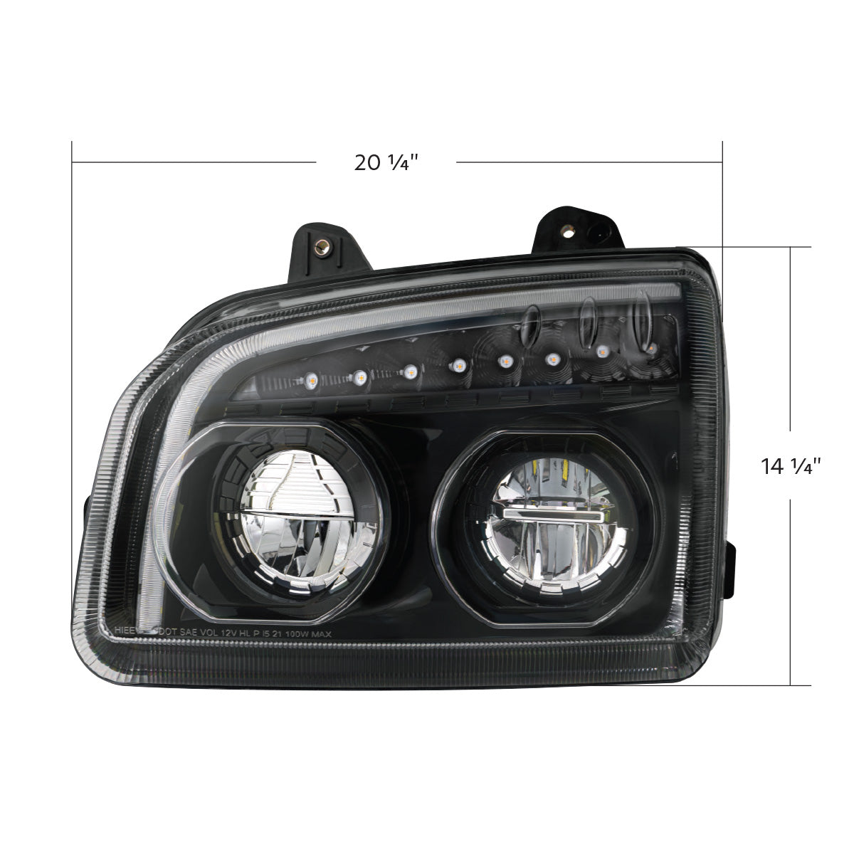 Kenworth T880 LED Headlight with 8 LED Turn and 32 LED Light Bar