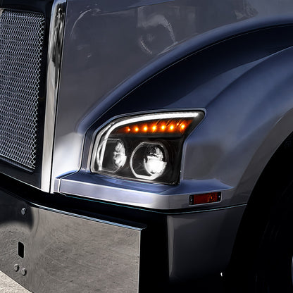 Kenworth T880 LED Headlight with 8 LED Turn and 32 LED Light Bar