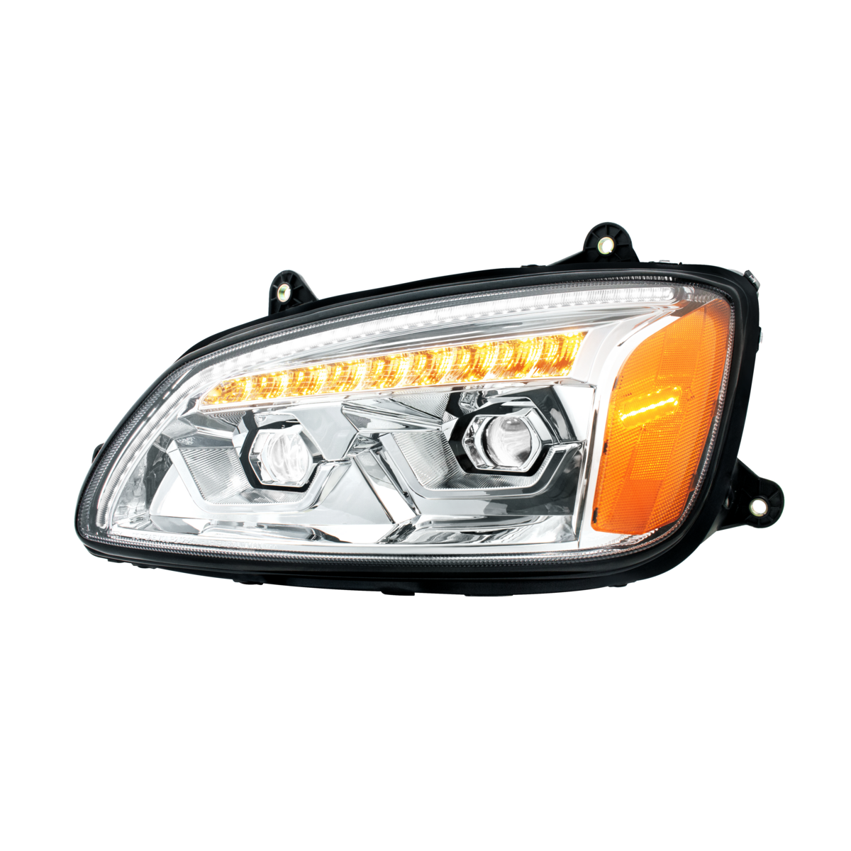 Kenworth T440, T470, T660 LED Projection Headlight with 9 LED Sequential Turn and 48 LED Position Light