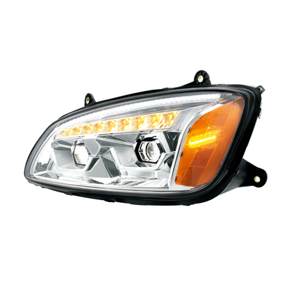 Kenworth T440, T470, T660 LED Projection Headlight with 9 LED Sequential Turn and 48 LED Position Light