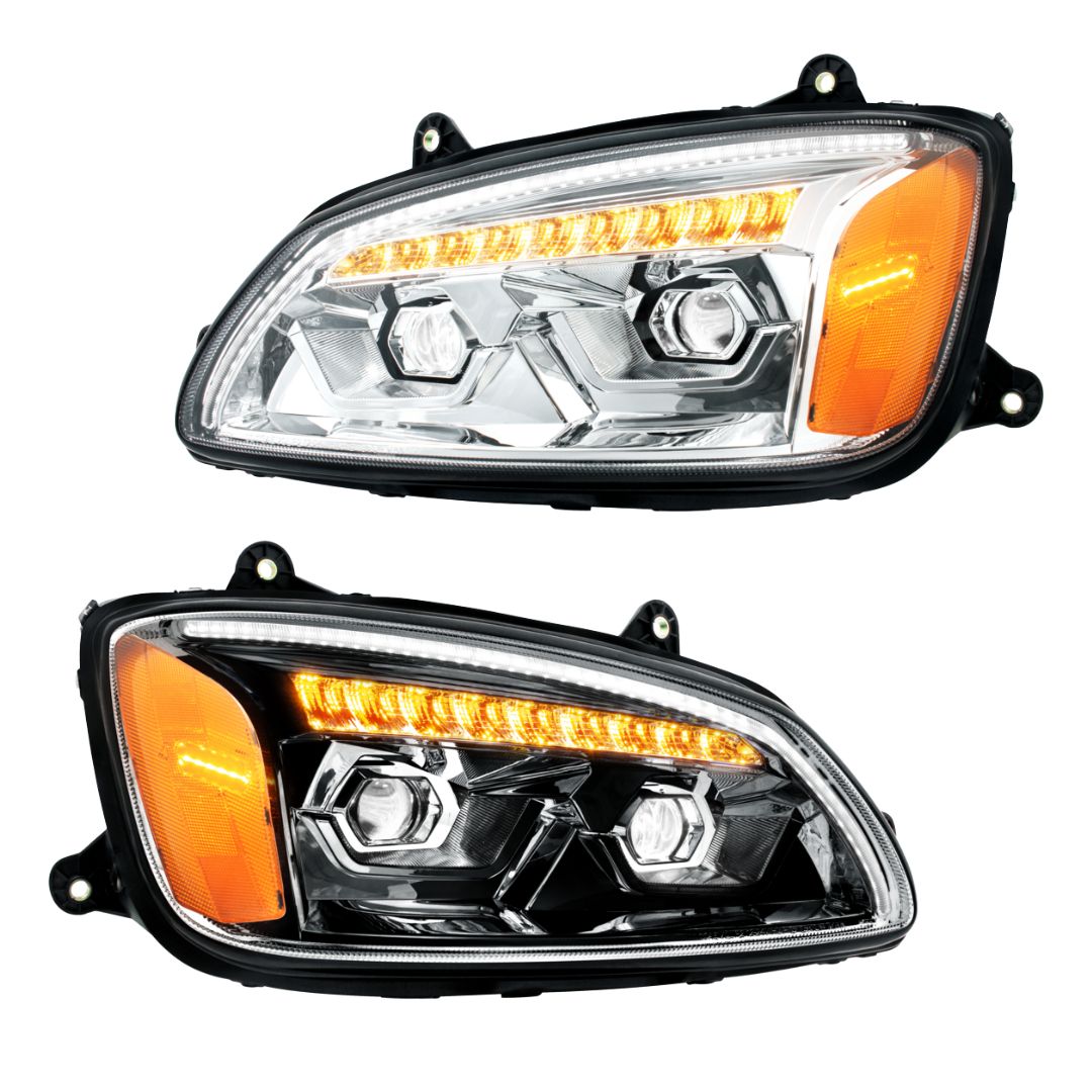 Kenworth T440, T470, T660 LED Projection Headlight with 9 LED Sequential Turn and 48 LED Position Light
