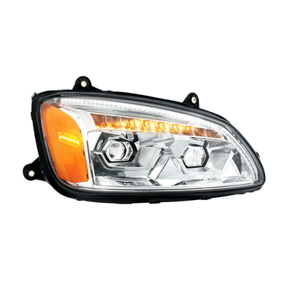 Kenworth T440, T470, T660 LED Projection Headlight with 9 LED Sequential Turn and 48 LED Position Light