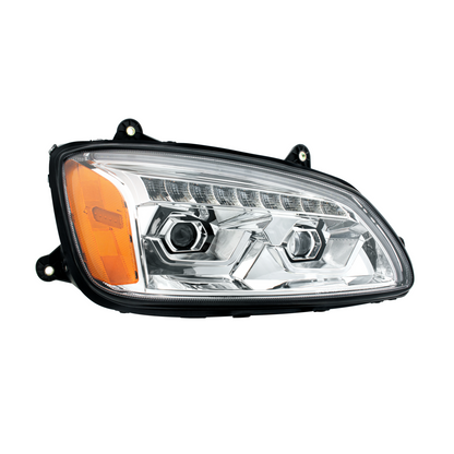 Kenworth T440, T470, T660 LED Projection Headlight with 9 LED Sequential Turn and 48 LED Position Light