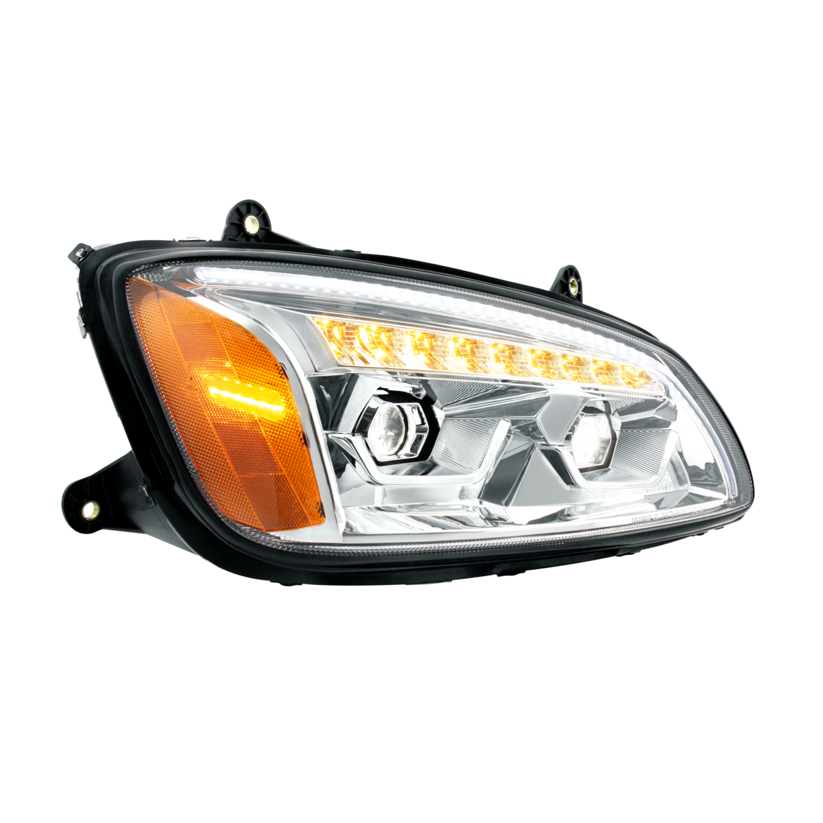 Kenworth T440, T470, T660 LED Projection Headlight with 9 LED Sequential Turn and 48 LED Position Light
