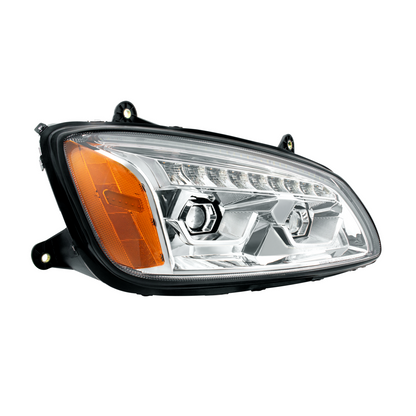 Kenworth T440, T470, T660 LED Projection Headlight with 9 LED Sequential Turn and 48 LED Position Light