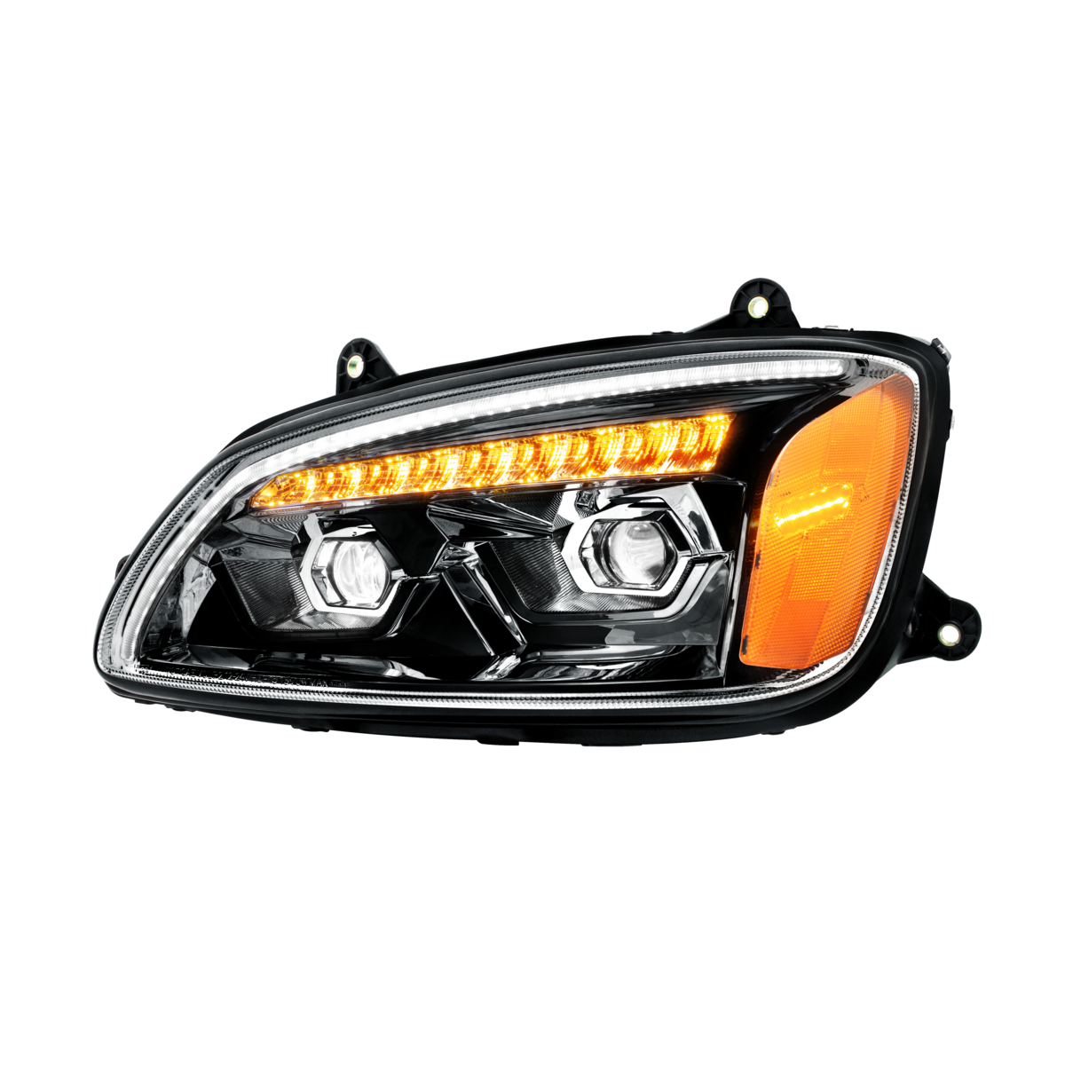 Kenworth T440, T470, T660 LED Projection Headlight with 9 LED Sequential Turn and 48 LED Position Light