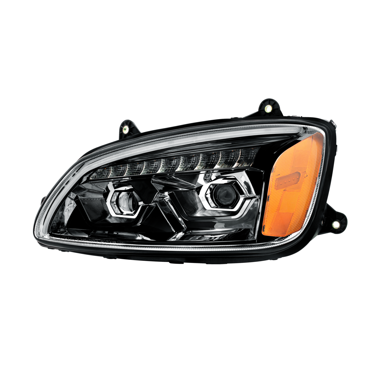 Kenworth T440, T470, T660 LED Projection Headlight with 9 LED Sequential Turn and 48 LED Position Light