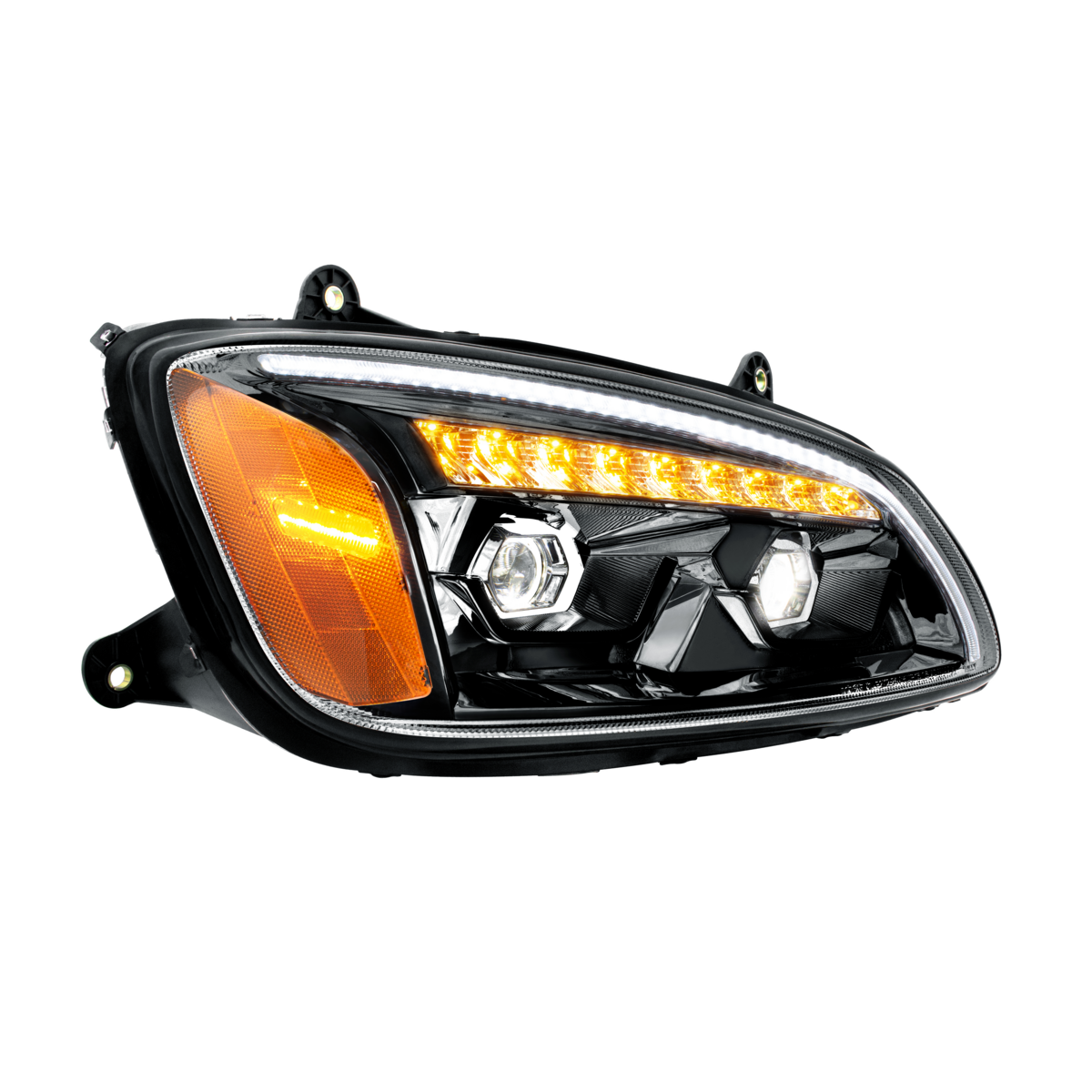 Kenworth T440, T470, T660 LED Projection Headlight with 9 LED Sequential Turn and 48 LED Position Light