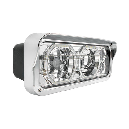 Peterbilt, Kenworth, Freightliner and Western Star Heated LED Headlight with 8 LED Turn and 100 LED Halo Daytime Running Lights