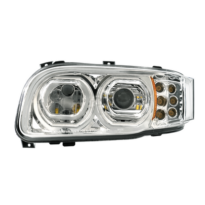 Peterbilt 388, 389, 567 and 589 LED Headlight with 10 LED Turn and 100 LED Halo Light