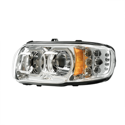 Peterbilt 388, 389, 567 and 589 LED Headlight with 10 LED Turn and 100 LED Halo Light