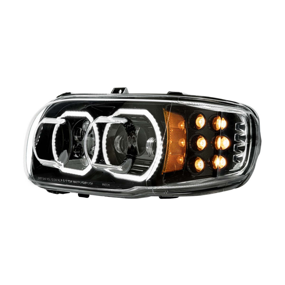 Peterbilt 388, 389, 567 and 589 LED Headlight with 10 LED Turn and 100 LED Halo Light