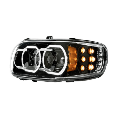 Peterbilt 388, 389, 567 and 589 LED Headlight with 10 LED Turn and 100 LED Halo Light