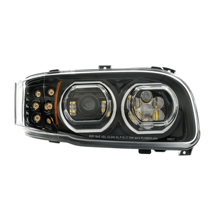 Peterbilt 388, 389, 567 and 589 LED Headlight with 10 LED Turn and 100 LED Halo Light
